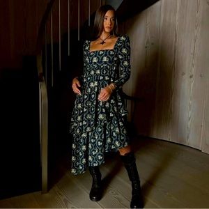 NWOT size 0 WeWoreWhat Floral Asymmetrical Tiered Maxi Dress